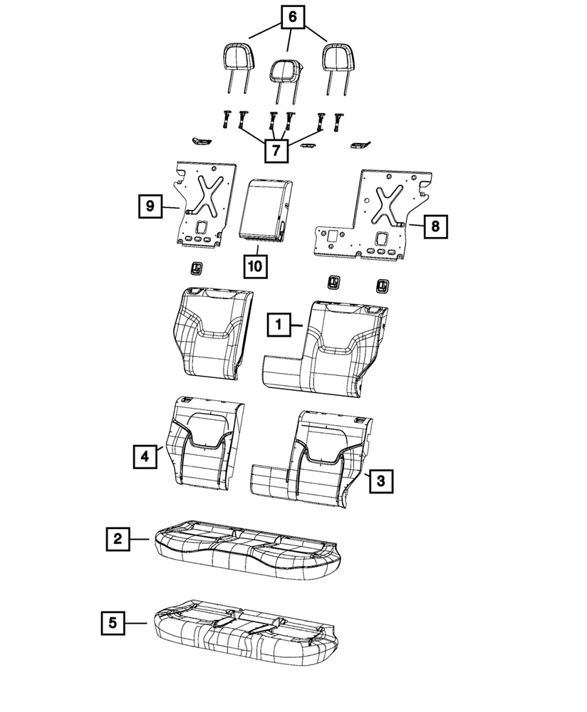 Genuine Mopar Seat Back Foam Export 68284413AA