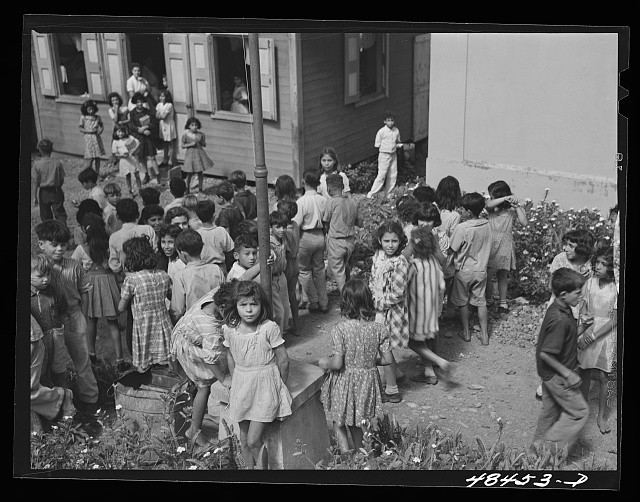 Photo:Aibonito Puerto Rico 1942 Children Outside School Group Photo