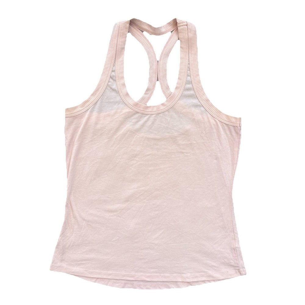 Athleta Women Light Pink Active Tank fitted textured Size Small Racerback Mesh