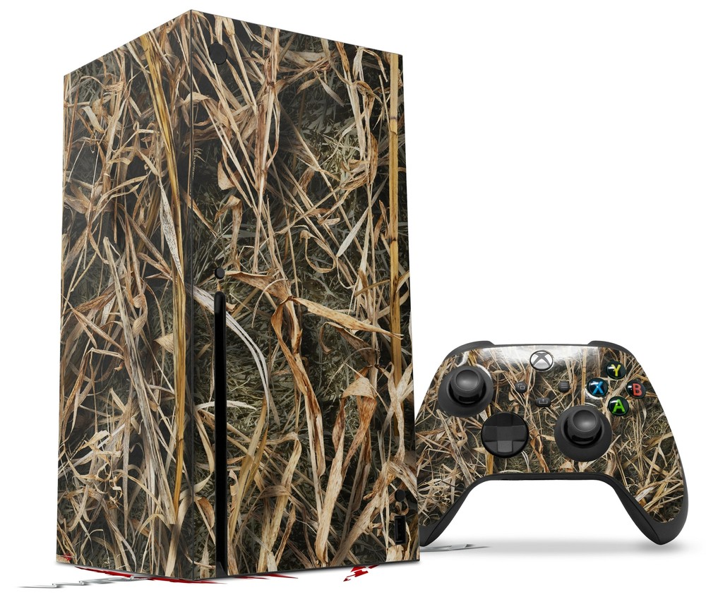 Skin Set for XBOX Series X WraptorCamo Grassy Marsh Camo