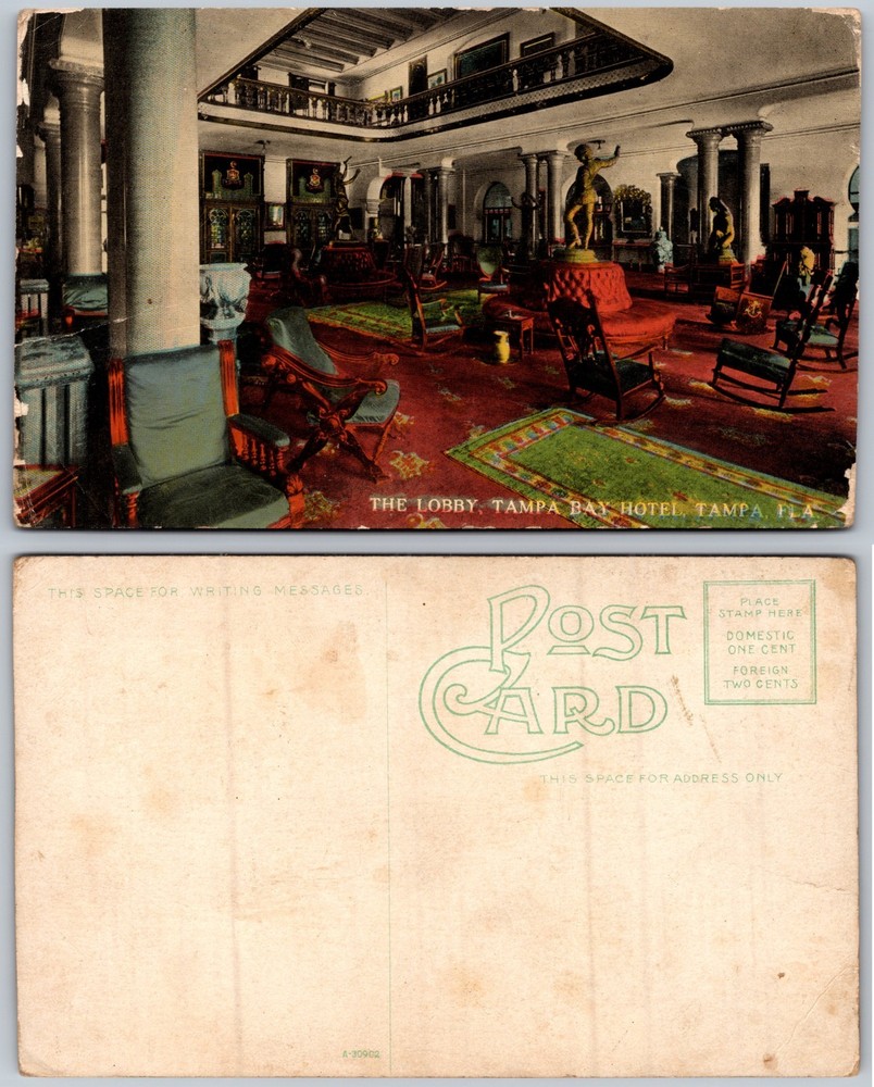 Tampa Bay Hotel Lobby Tampa FL Postcard