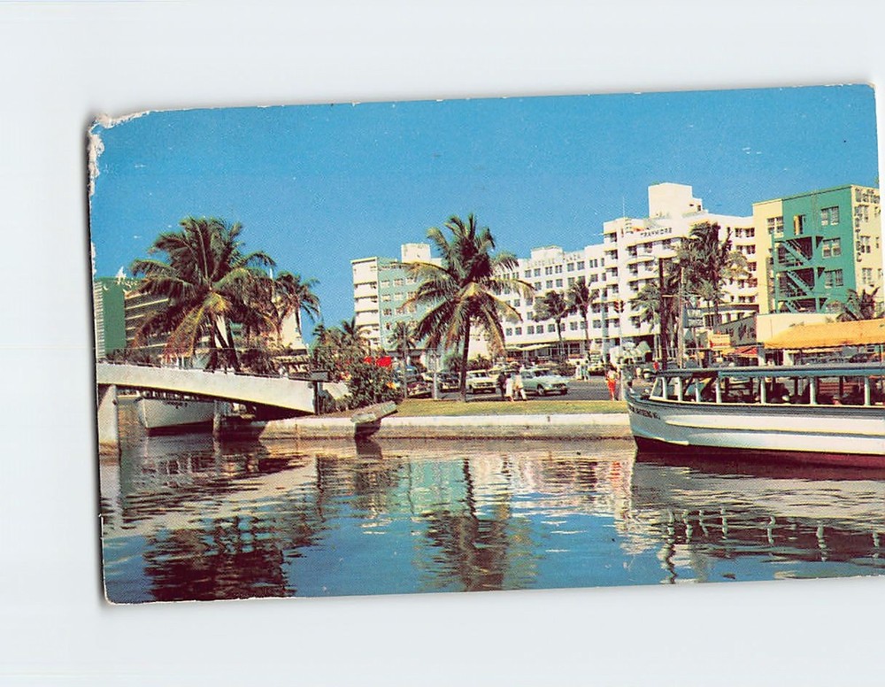 Postcard Pancoast Lake Miami Beach Florida USA