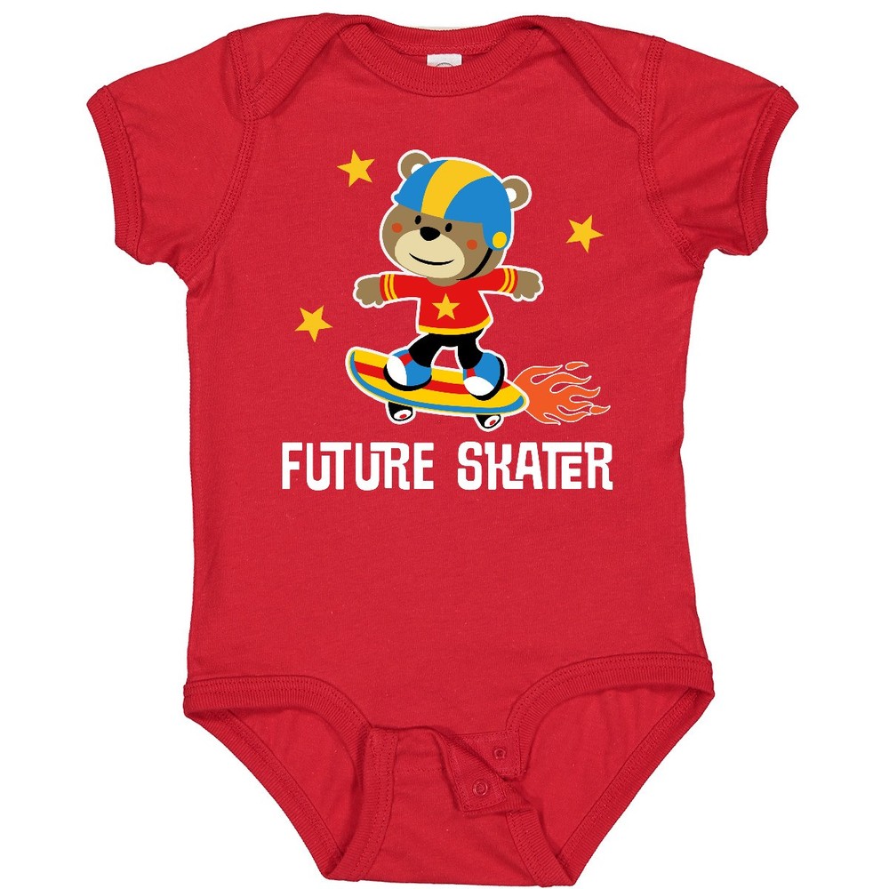 Inktastic Skateboard Future Skater Baby Bodysuit Skating Boys Childs Shower