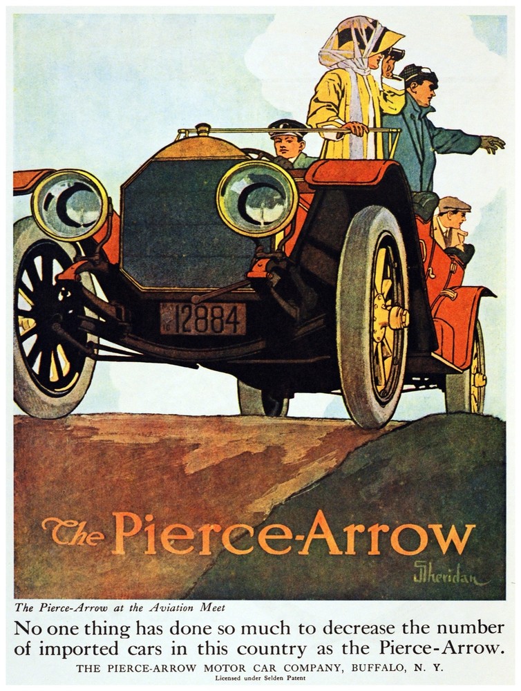 Decor Poster. Fine Graphic Art. The Pierce-Arrow. Auto. Home Wall Design 1402
