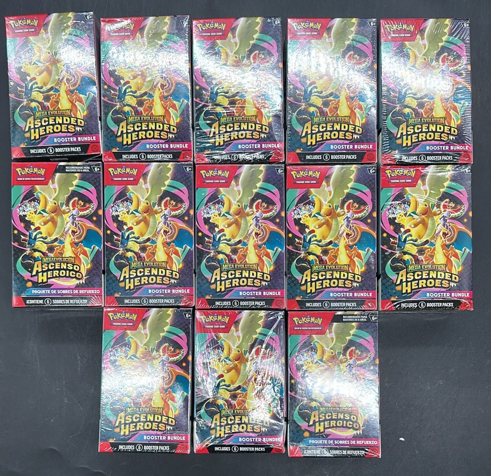 Lot of (13) Pokemon TCG ME02.5 Ascended Heroes Booster Bundles SEALEDPROBSTEIN is actively accepting consignments !!
