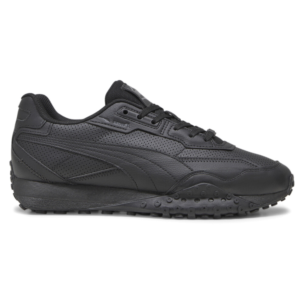 Puma Blktop Rider Leather Lace Up  Mens Black Sneakers Casual Shoes 39382302