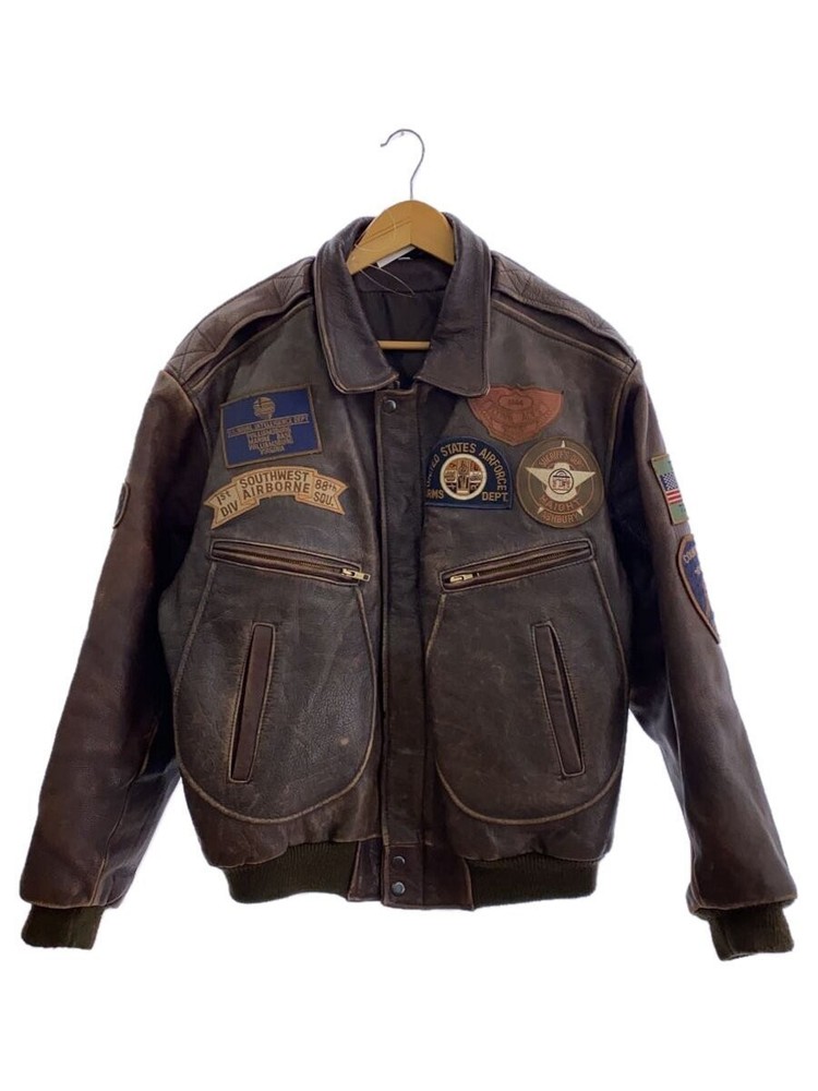 Men's Brown Leather Blouson Jacket