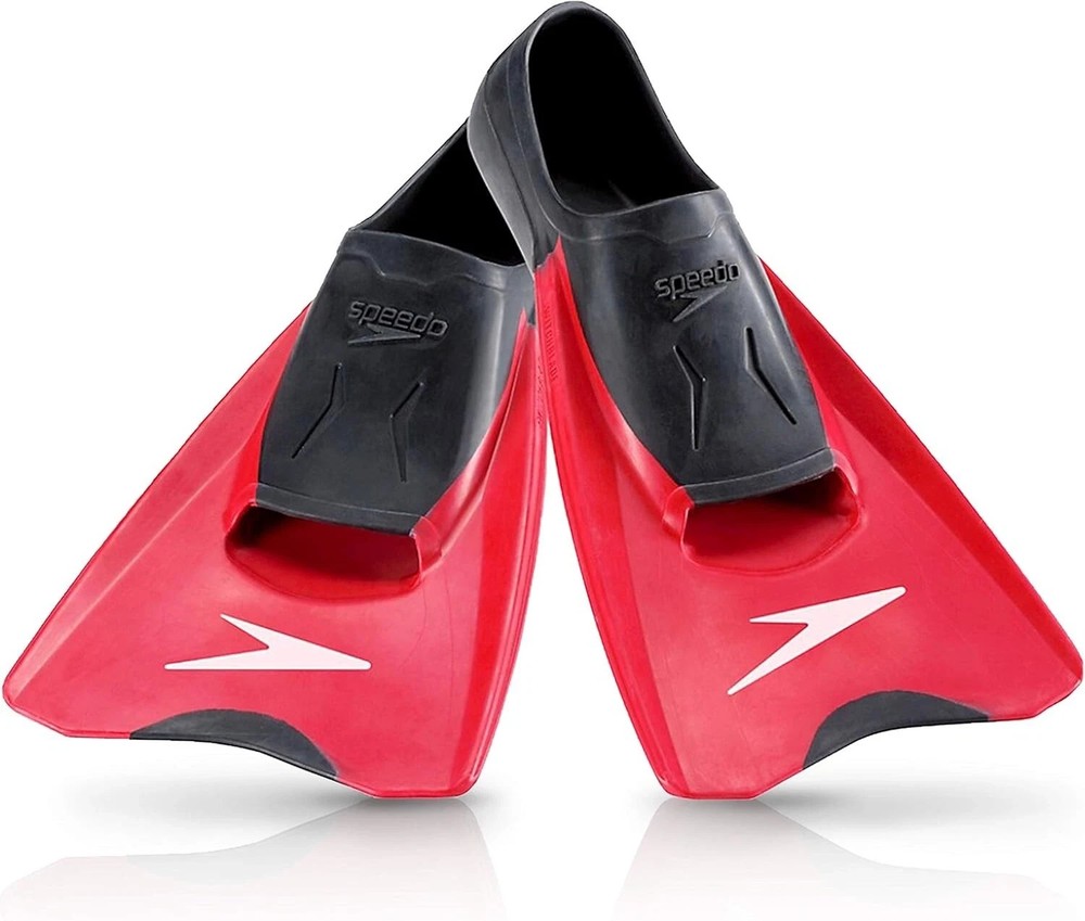 Speedo Unisex Youth Swim Training Fin Switchblade, Black/Red, Large