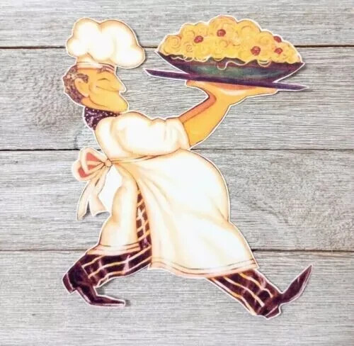 Italian Chef Kitchen Wall Sticker Glossy Pasta Craft 9.5 Inch