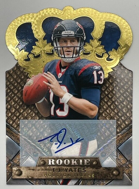 2011 Panini Crown Royale - Rookie T.J. Yates #194 Gold Signatures /499 (AU, RC)