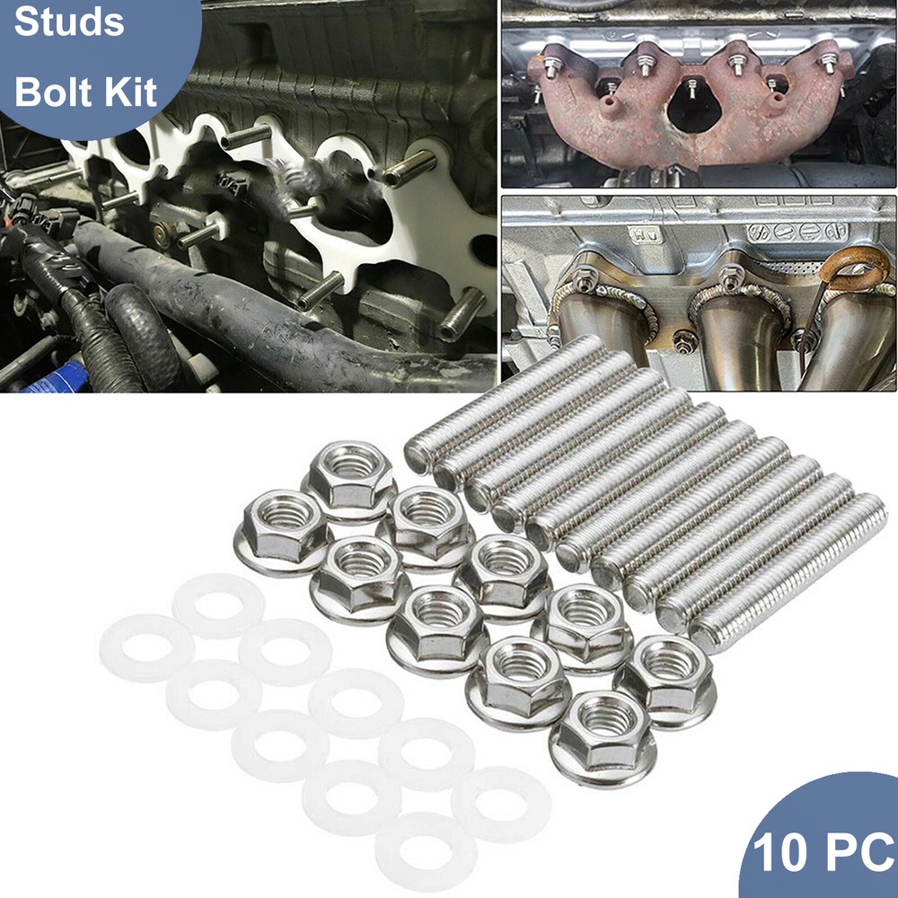 Honda B C D H F K Stainless Steel Exhaust Manifold Stud Bolt Kit