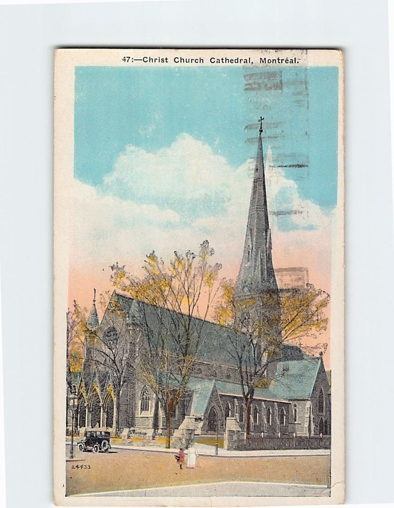 Postcard Christ Church Cathedral Montreal Canada
