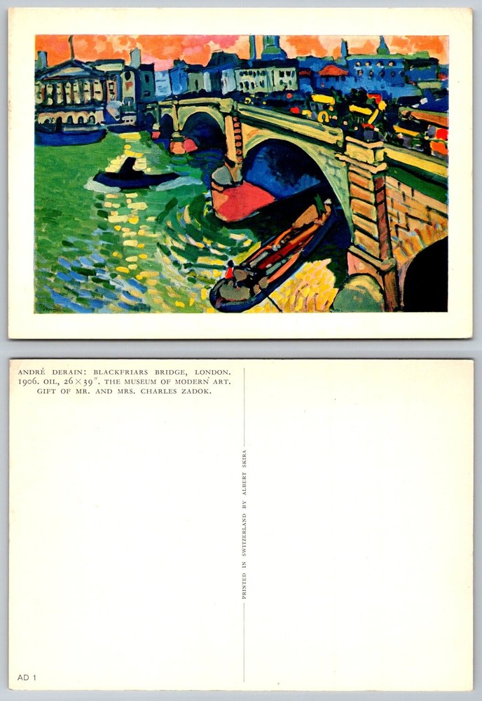André Derain Blackfriars Bridge London 1906 Fauvist Art Postcard Skira MoMA