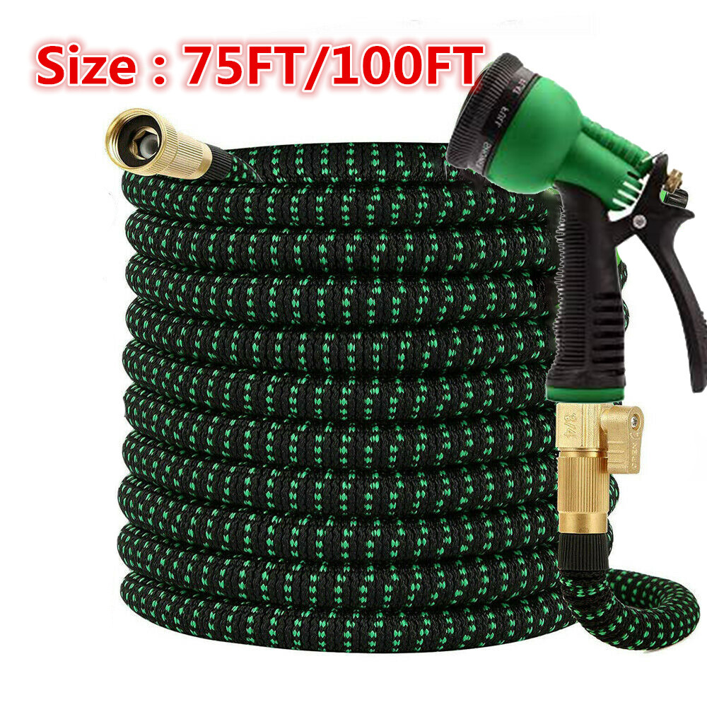 4X Stronger Deluxe Expandable Flexible Garden Hose Water Hose (75, 100FT)