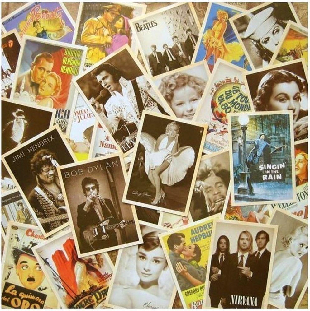 128PCS Collectible Vintage Postcards Bulk Pack Assorted Retro Style Card Set