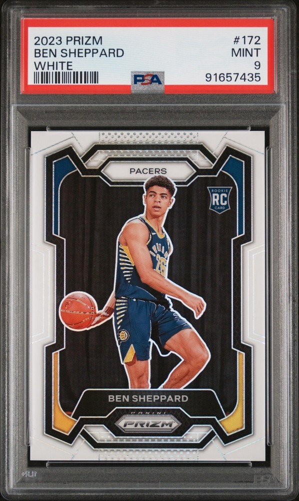 2023-24 Panini Prizm - #172 Ben Sheppard RC White /175 PSA 9