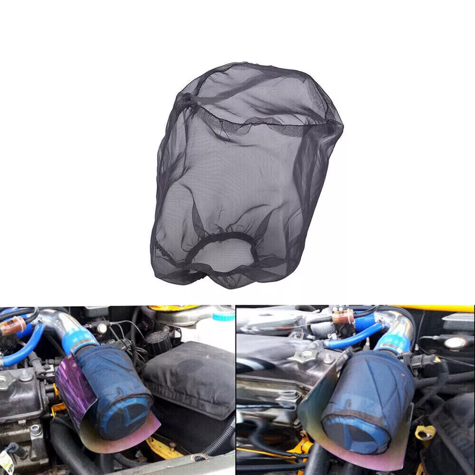 Universal Water Guard Cold Air Intake Pre-Filter Cone Filter Cover Small Black