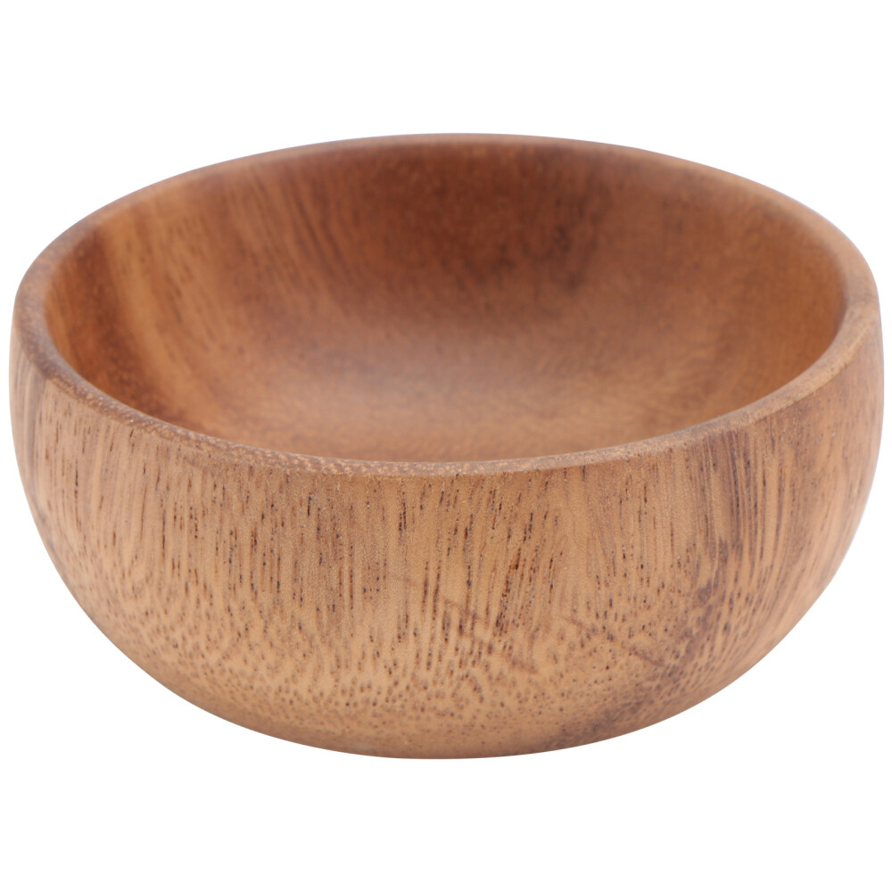 Large Acacia Wood Salad Bowl – Rustic Serving Platter for Bread & Appetizers-image