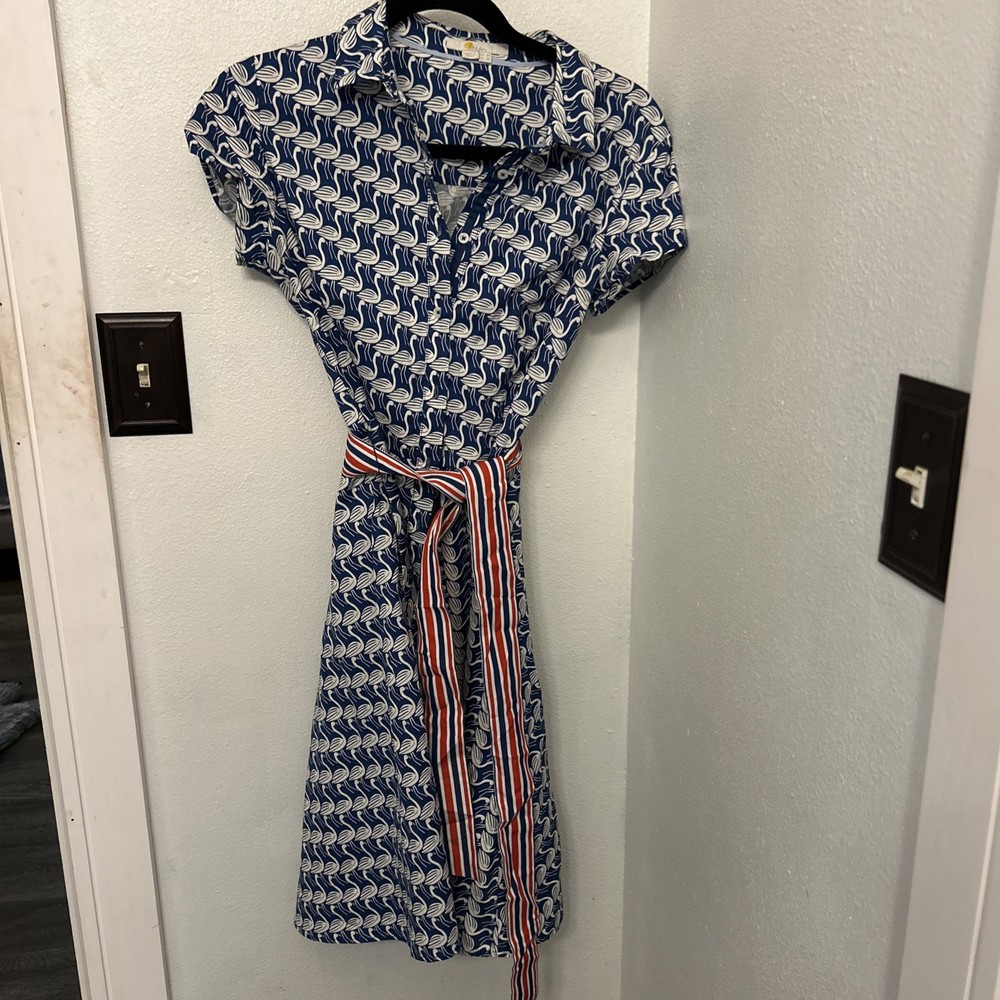 Boden bird  button down Dress Women’s Size US 4
