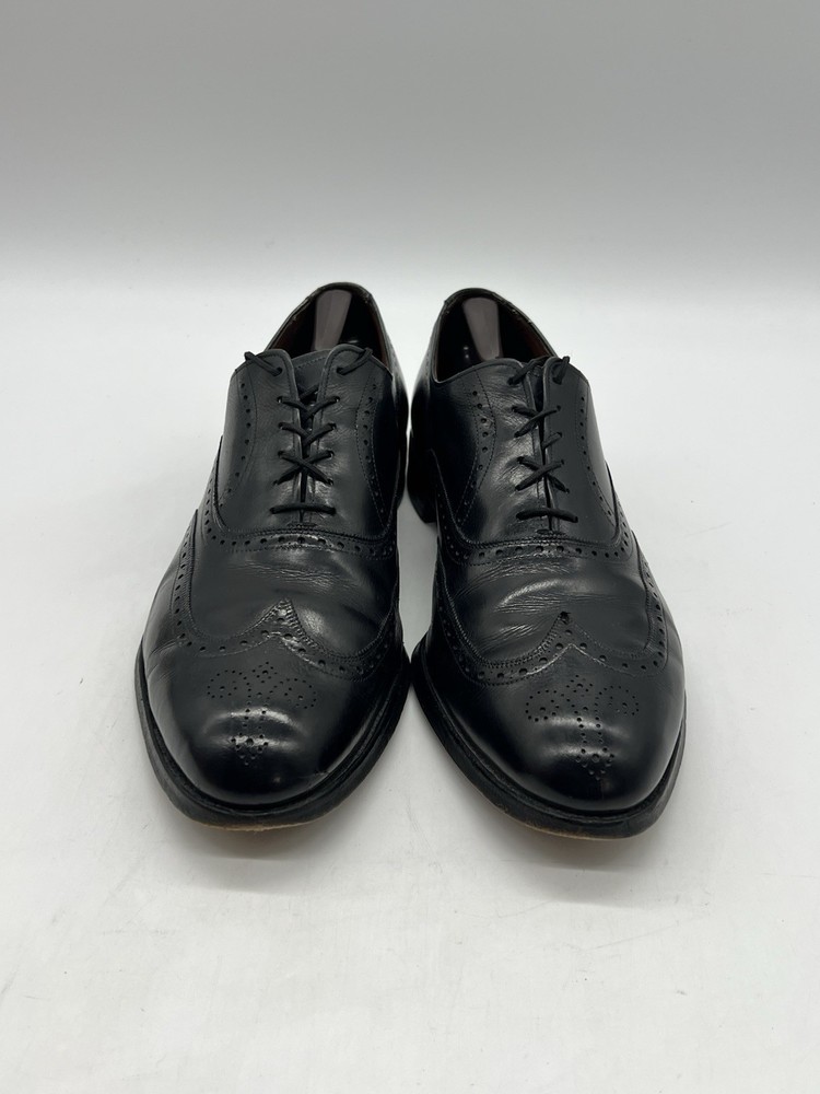 Allen Edmonds Chester Men's Size 14D Black Leather Wingtip Oxfords Dress Shoes.