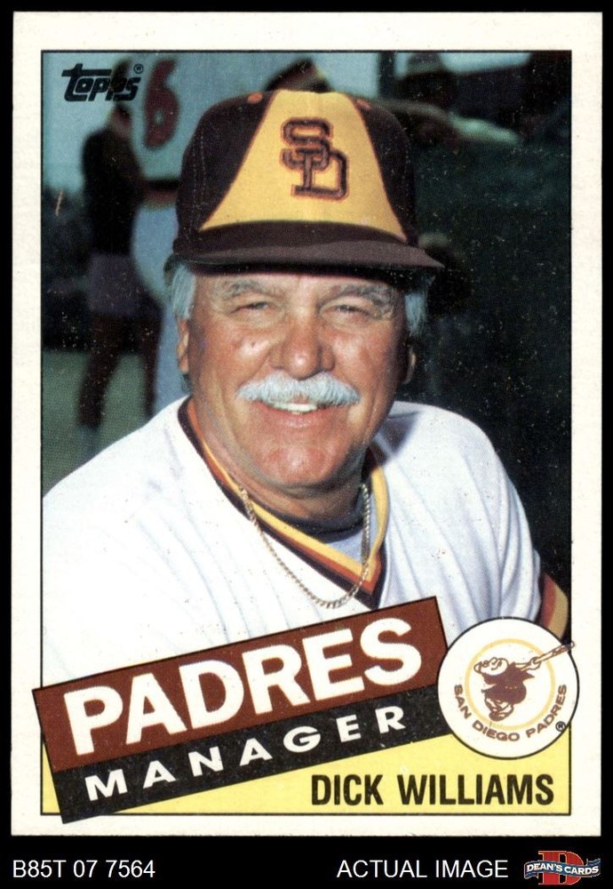 1985 Topps #66 Dick Williams Padres HOF 8 - NM/MT