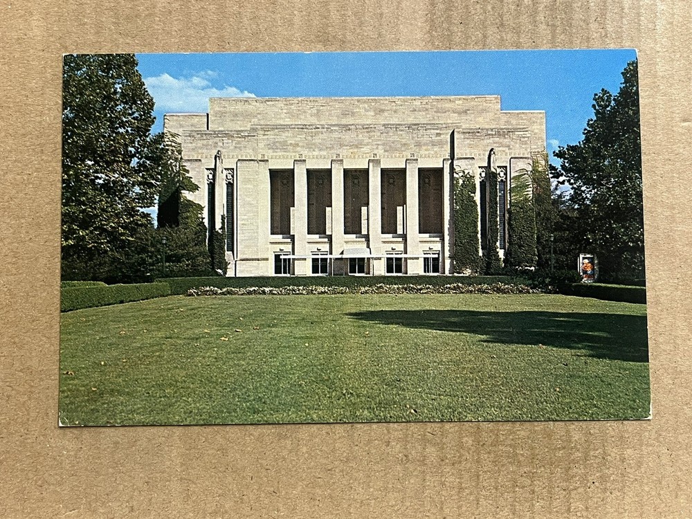 Postcard Bloomington IN Indiana University Campus Auditorium Vintage PC