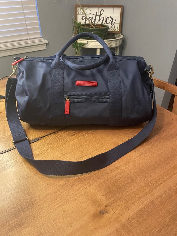 Tommy Hilfiger Blue Adjustable Strap Carry-On Tote Bag