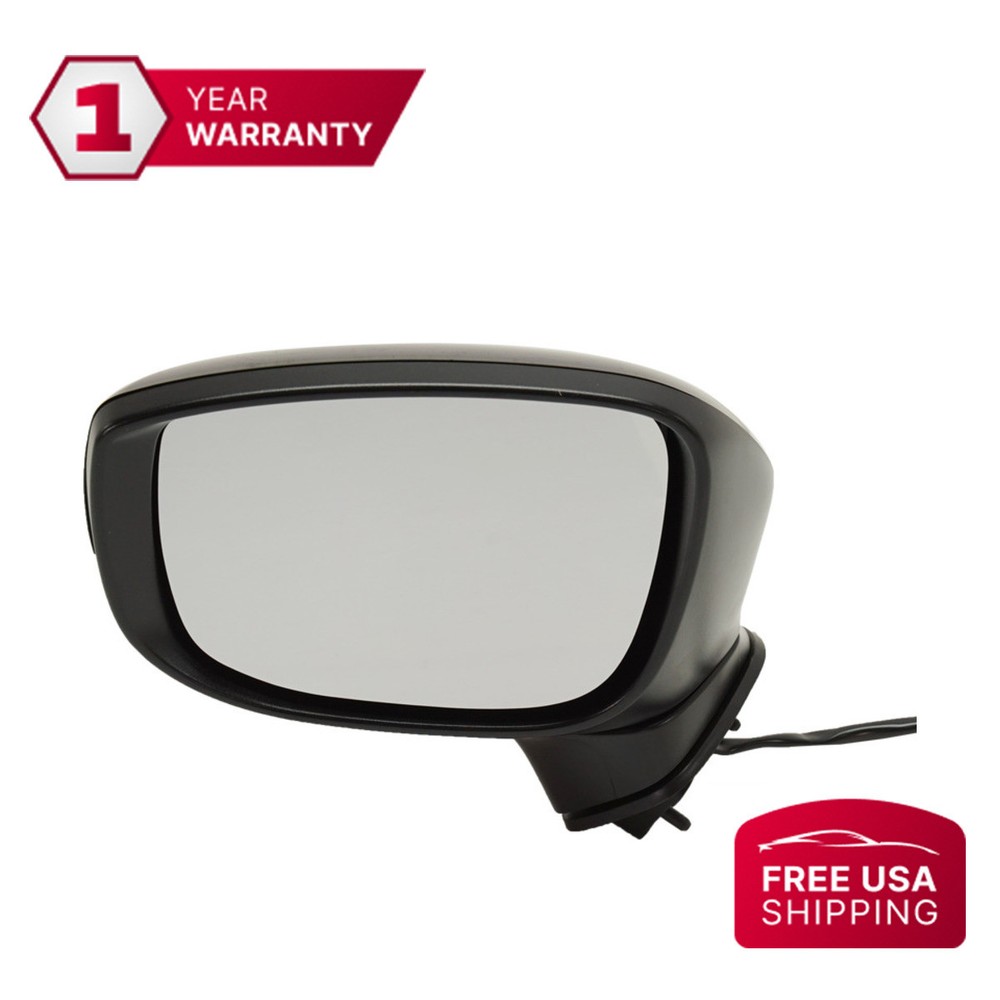 Mirror Paintable Power Glass Driver Side For 2017-2023 Mazda CX-5
