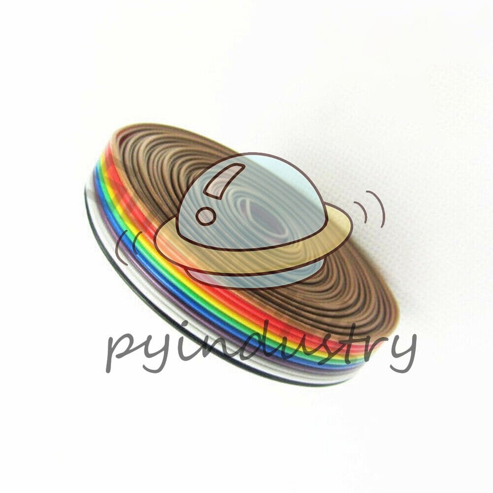 1.27mm Spacing Pitch10 WAY 10P Flat Color Rainbow Ribbon Cable Wiring Wire CA 1M