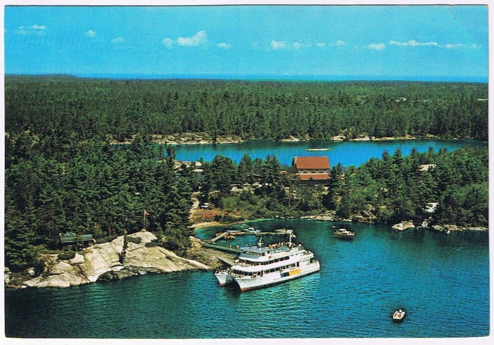 Postcard Keystone Lodge Upper French River Ontario Chief Commanda II