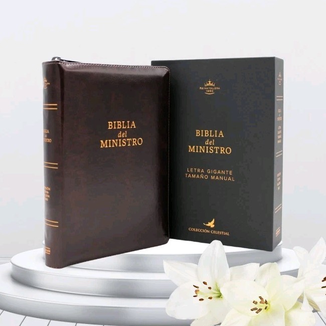 Holman Biblia del Ministro en Español letra gigante cuero Colección Celestial