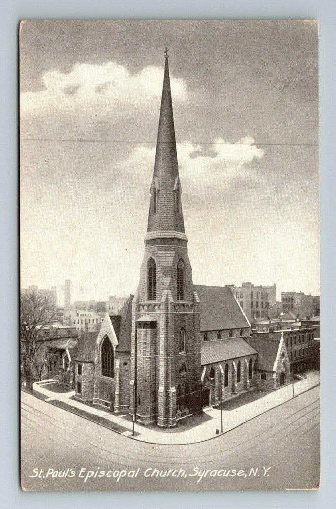 Syracuse NY-New York, St Paul's Episcopal Church, Religion, Vintage Postcard