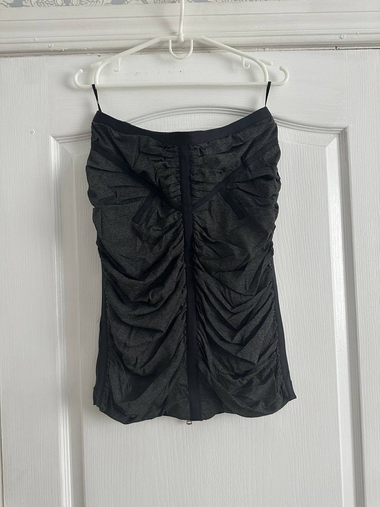Dolce & Gabbana Ruched Corset Mini Skirt Black Italy Y2K Archive Rare