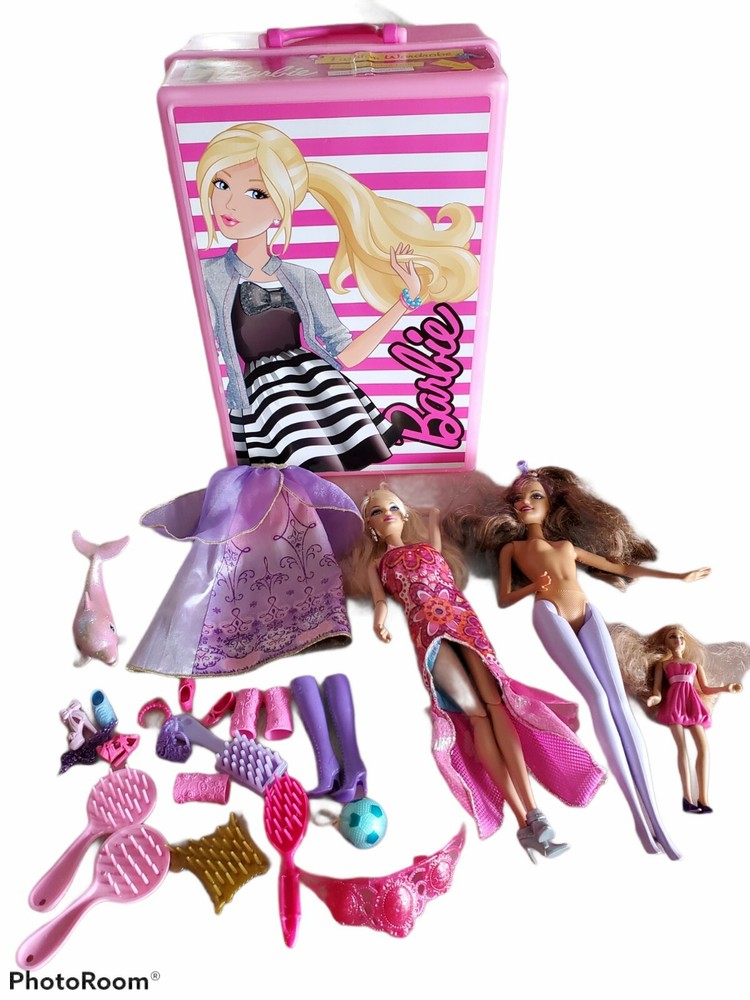 2011 Barbie Fashion Wardrobe Carry Case Used With Dolls and Accessories