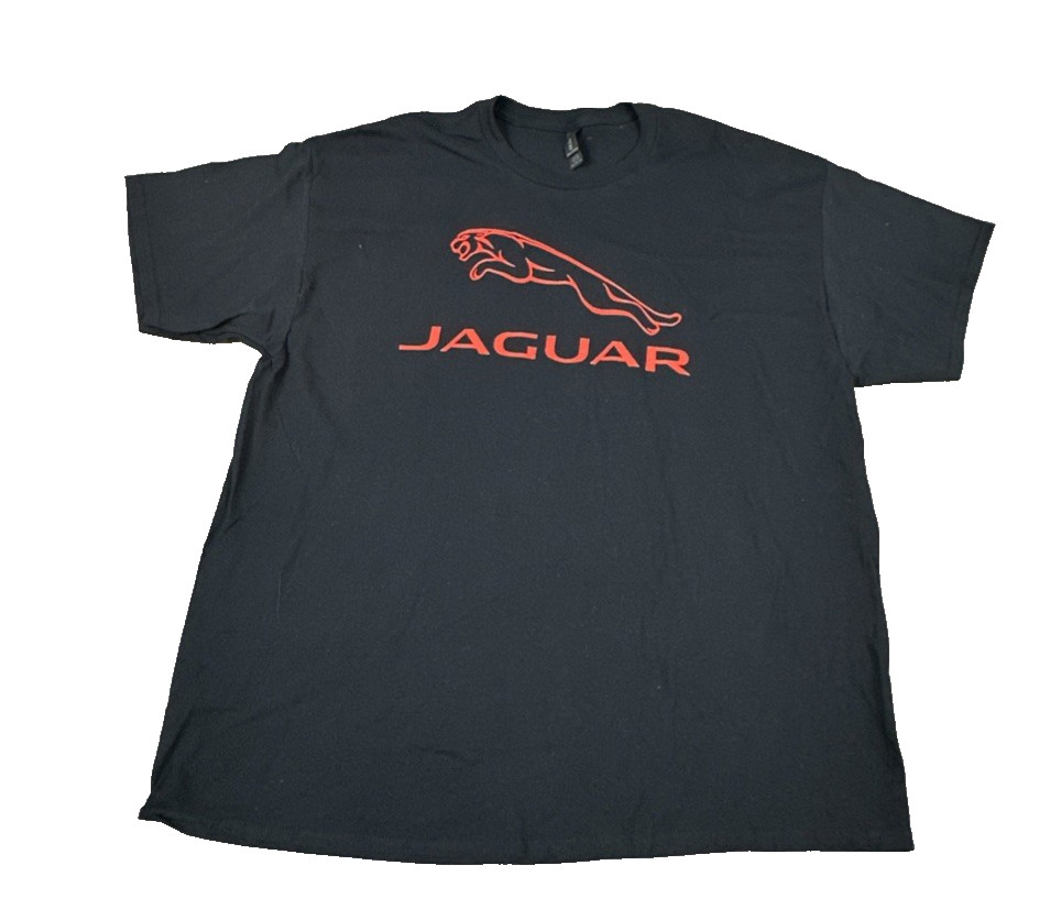 Gildan Men's Jaguar Car T Shirt 2XL Black Short Sleeve Graphic Tee Automotive
