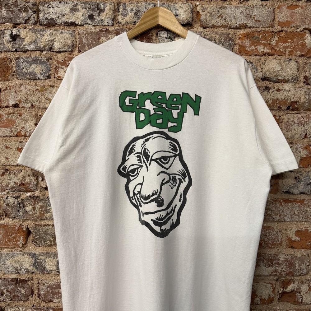 Vintage 1991 Green Day Kerplunk Face T Shirt Size XL Single Stitch