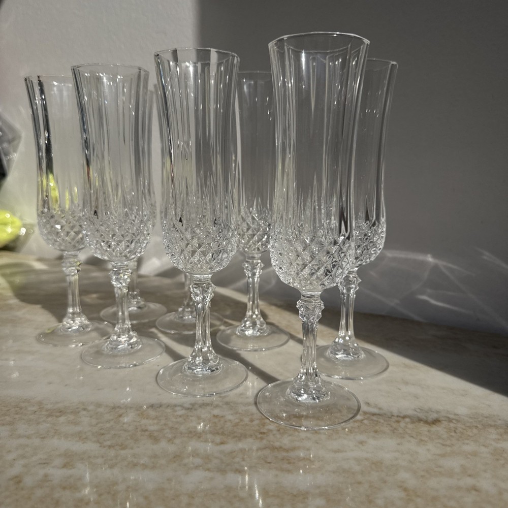 Cristal D'Arques Longchamp Champagne Flutes 8