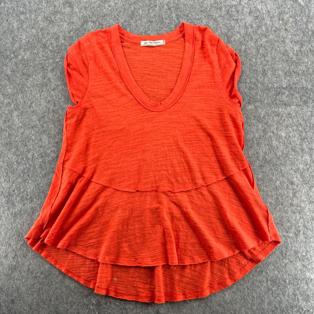 We The Free People Sweetness Tee T-Shirt Orange Size XS Womens
