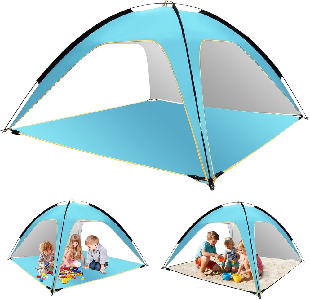 Beach Tent Sun Shelter 3-5 Person Portable Waterproof UV Protection