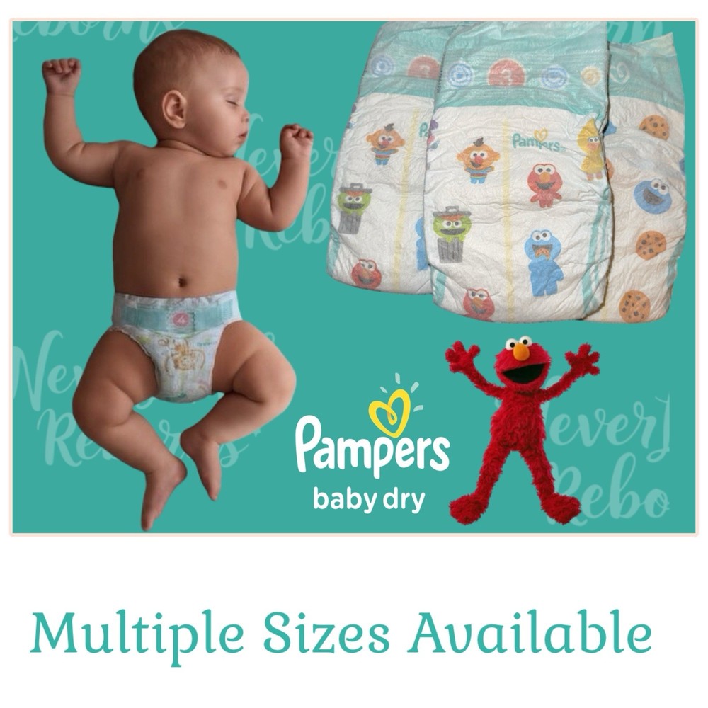 Pampers Baby Dry Diaper Bundle for Reborn, Silicone Babies & more.
