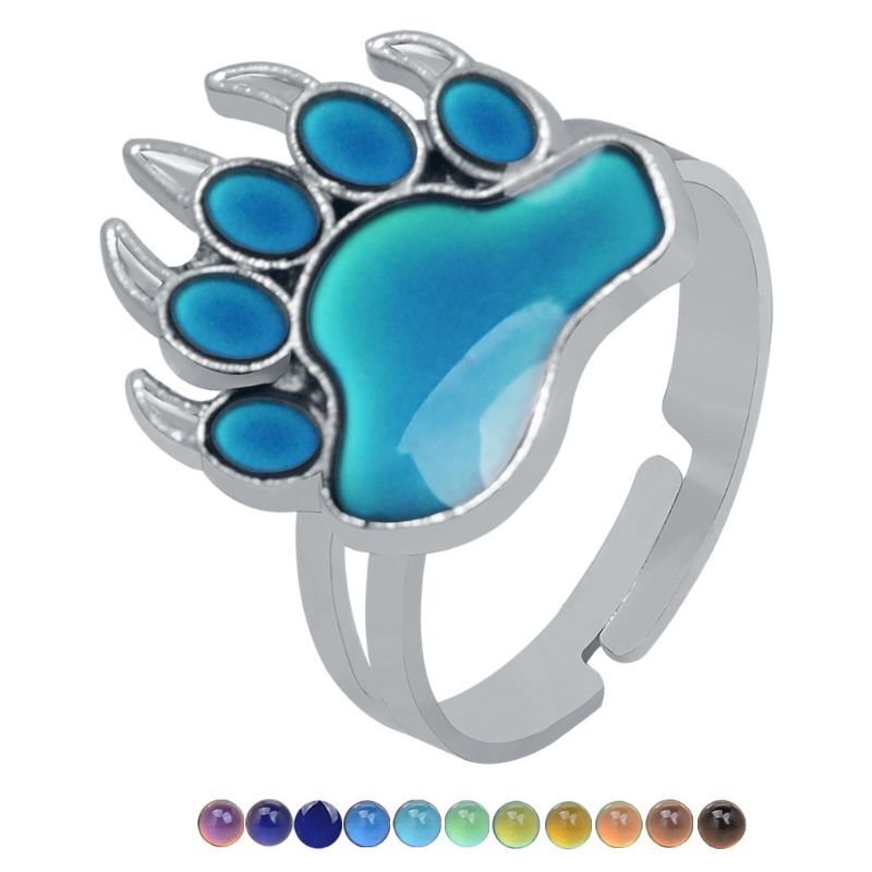 Smart Metal Ring with Temperature-Activated Color Change for Men