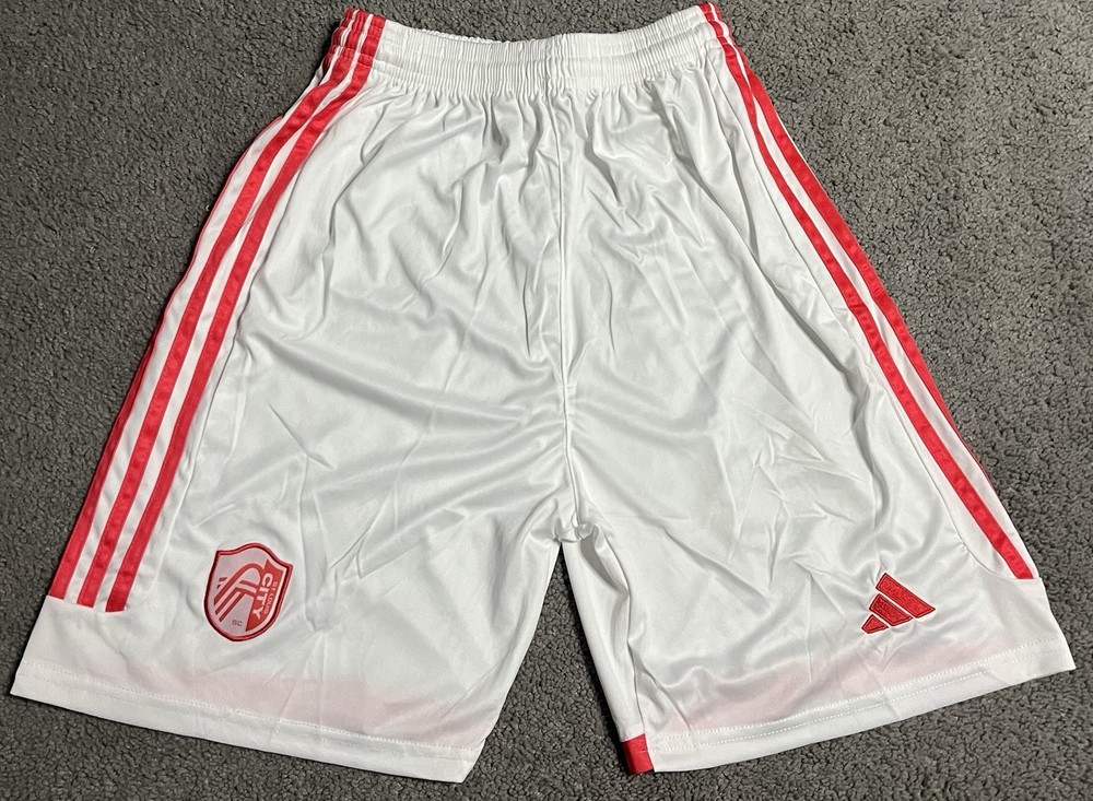 Men’s Large Adidas MLS St Louis City SC Authentic White Shorts HZ9097