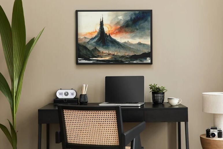 Lord of the Rings Mordor Watercolor Painting