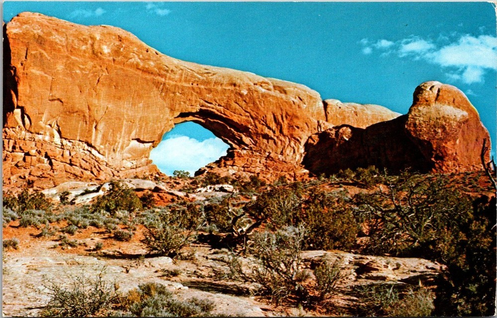 Dr Jim Stamps North Window, Arches National Park, Utah Vintage Postcard