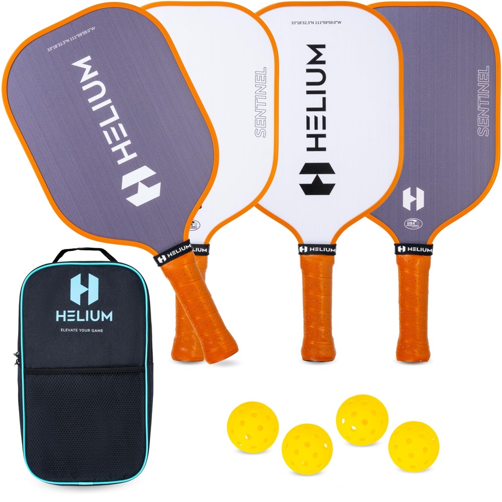 Helium Pickleball Paddles Set of 4 - USAPA Certified - Graphite Fiberglass Su...