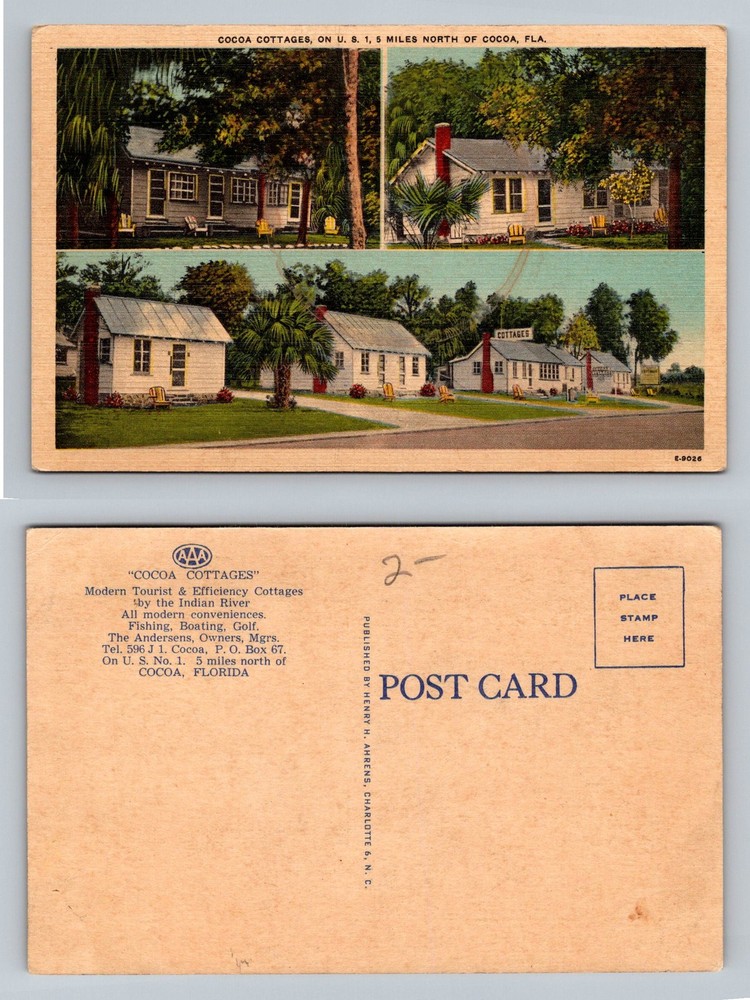Cocoa, FL-Florida, Cocoa Cottages By The Indian River U.S. 1 Vintage Postcard