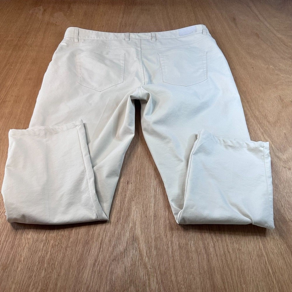 Peter Millar Golf Pants Mens 38x30 Cream/Light Beige Performance Stretch Summer