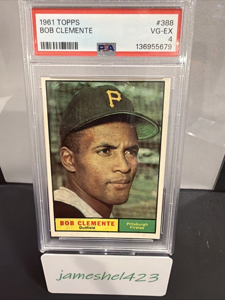 1961 Topps - Roberto Clemente #388 Called Bob on Card