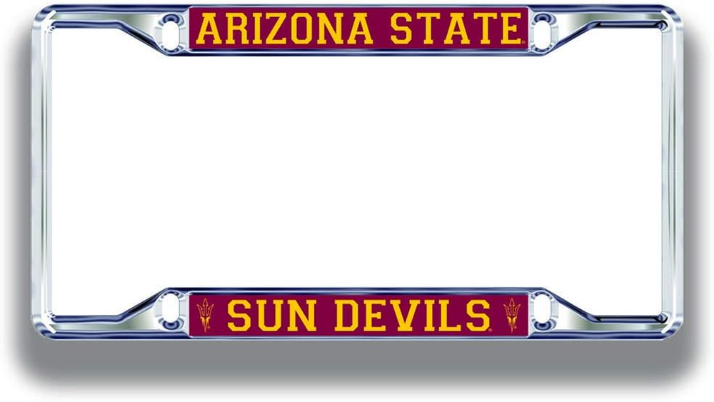 NCAA Silver Team Logo License Plate Frame