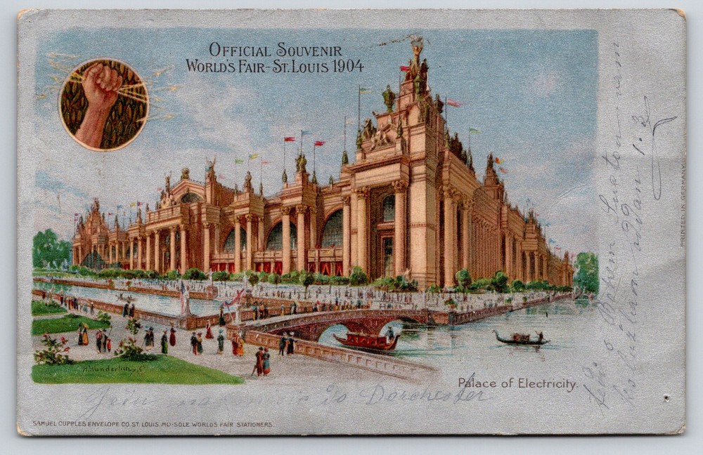 St Louis Missouri~Worlds Fair 1904~Palace Of Electricity~Gondola~1906 Postcard